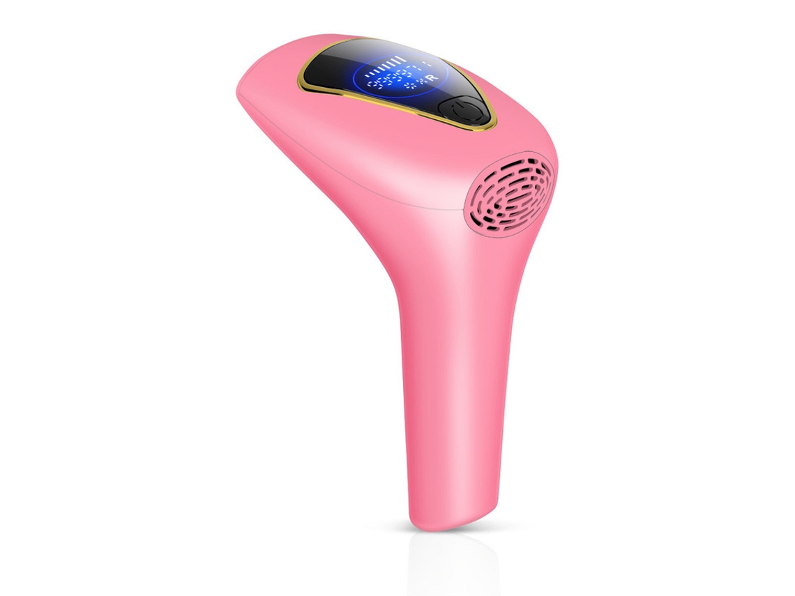 Depiladora de luz pulsada YIZHOOD AM112 Uso Doméstico 999,990 Destellos Pulsos de Luz 8 Niveles para Mujeres Cuerpo Bikinis Púbicos Shav rosado