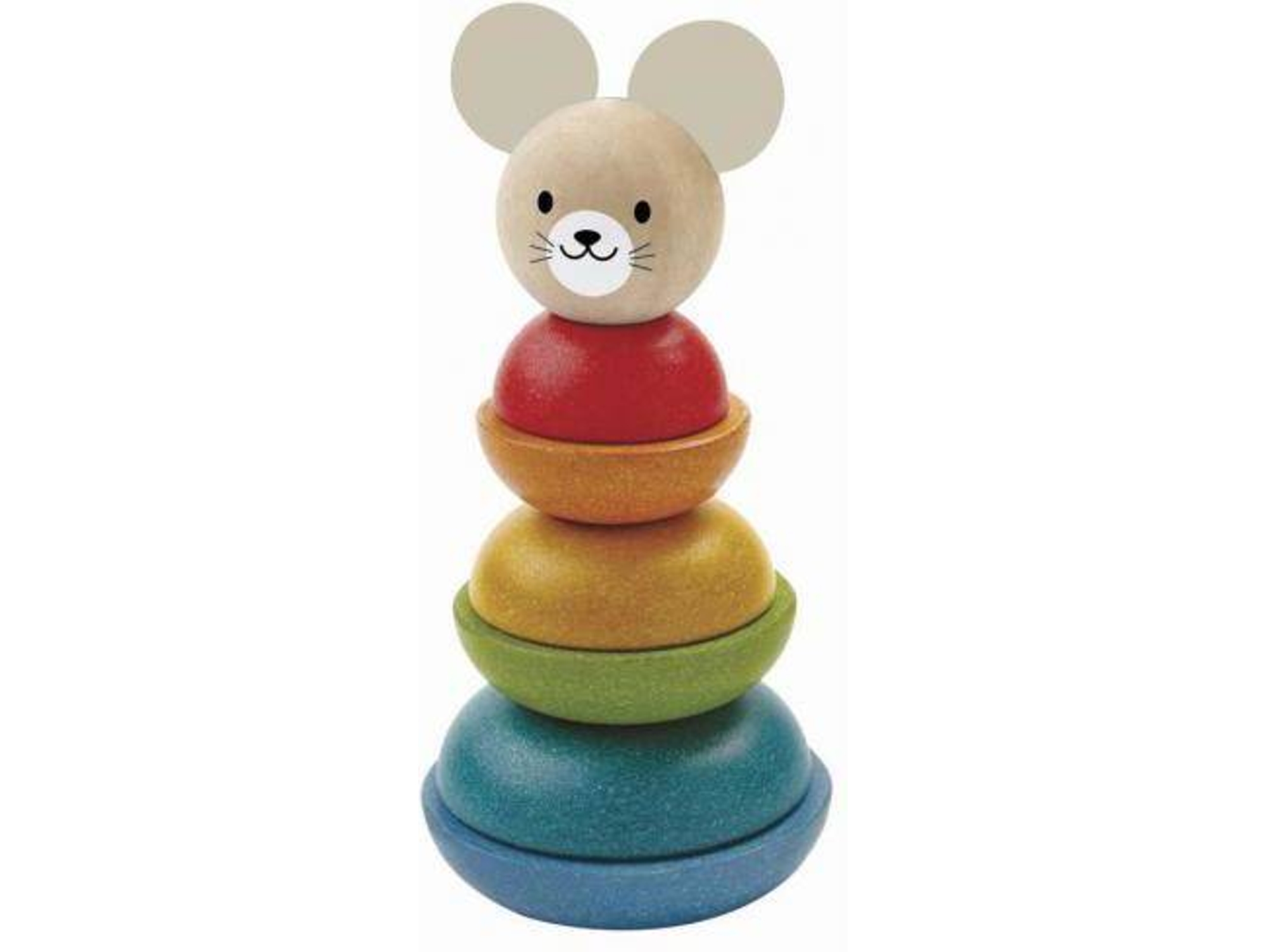 Pirámide de Anillos Ratón PLAN TOYS Madera