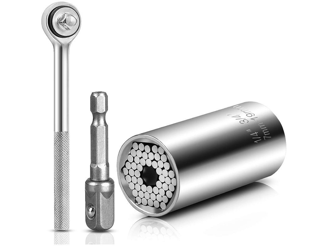 2026-llave De Entrada Universal 7-19mm Herramienta Multifuncional Acero De Aleación Para Reparación Con Mango Y Adaptador