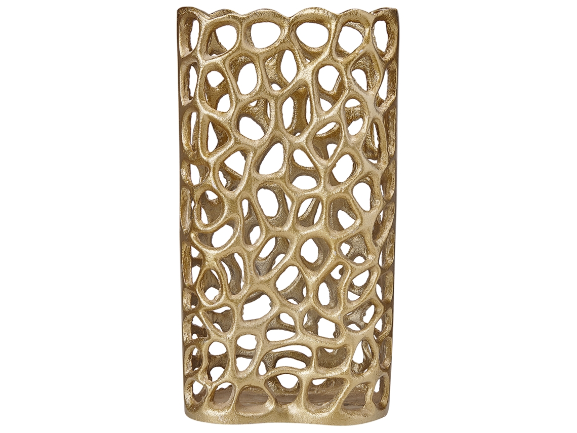 Jarra Decorativa Sanchi Metal 33 Cm Dourado