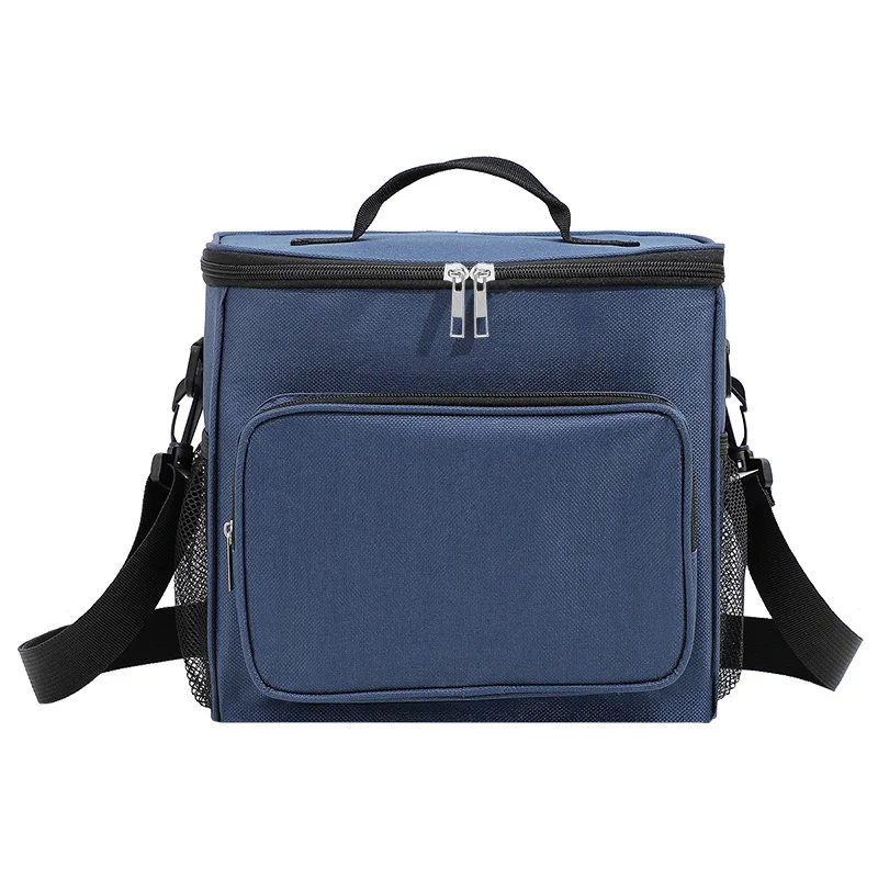 Bolsa térmica grande de tela Oxford gruesa, a prueba de fugas, ideal para transportar alimentos. MDUG (azul)