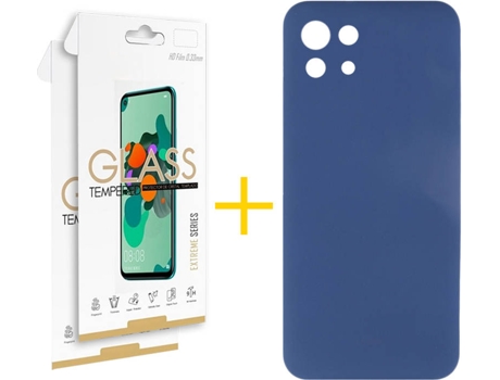 Kit Funda + 2 Protectores de Pantalla Xiaomi Mi 11 Lite 5G SKYHE Liso 11 Azul