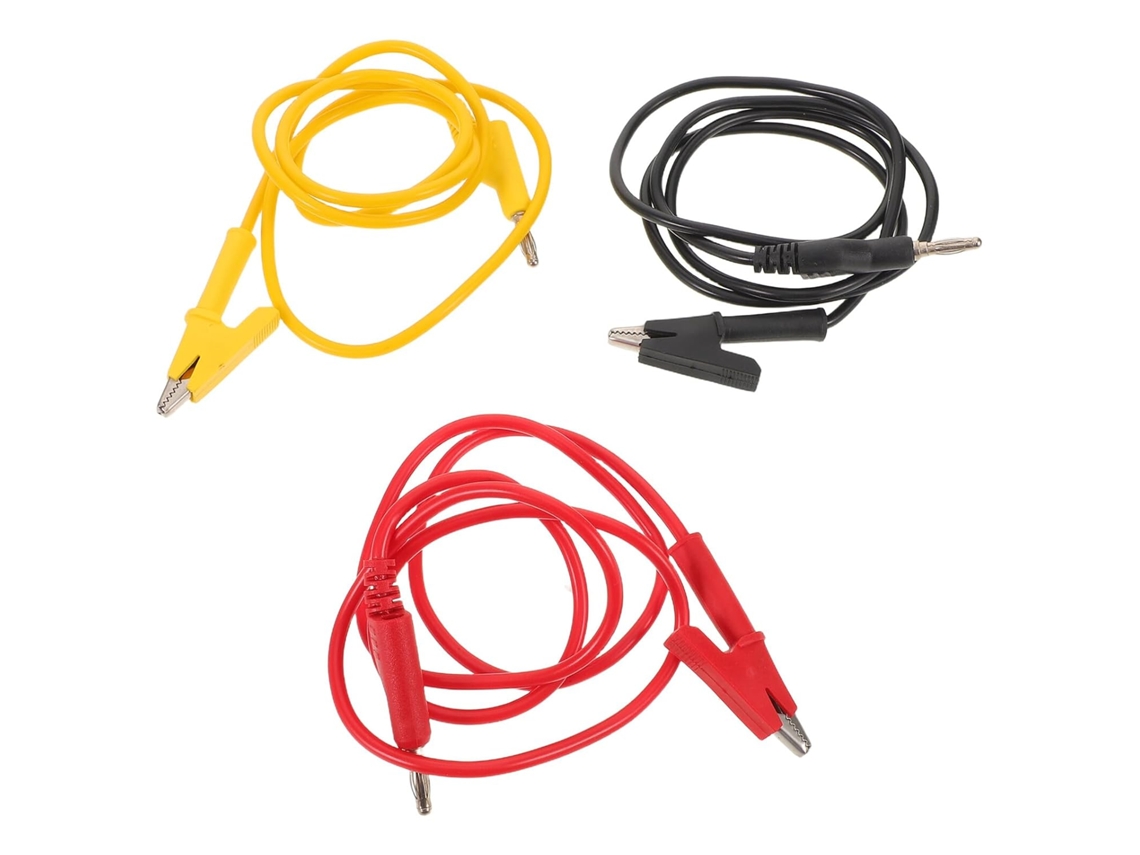 Cables De Prueba Aislados De 3 Piezas Con Pinzas Y Conectores Banana Para Cables De Prueba.