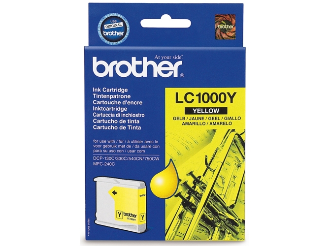 Cartucho BROTHER LC1000Y Amarillo (400 páginas)