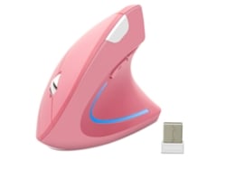 Ratón Vertical Ergonómico, Ratón De Oficina Inalámbrico, Rosa.