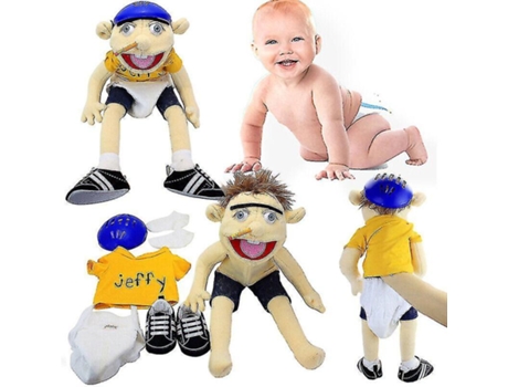 Peluche GAATPOT 58Cm Jeffy Juguete De Peluche Cosplay Jeffy Sombrero Juego De Marionetas De Mano Muñeco De Peluche Regalos Para Niños (Edad Mínima:...