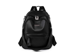 Mochila moderna y funcional para adolescentes, ideal para el colegio y las salidas. Negra.