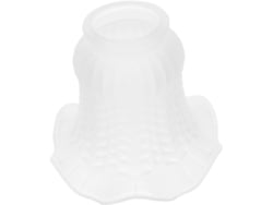 Lámparas de techo y pared de cristal blanco esmerilado, resistentes al desgaste y con diseño retro.
