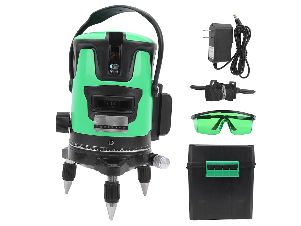 Nivel Láser Verde De 2 Líneas, Autonivelante, Con Rotación De 360°, Herramienta De Nivelación Para Construcción Y Decoración.