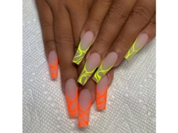 Incluye 1 pegatina de uñas de gel rosa fluorescente para ballet (modelo W044)*