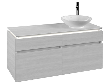 Villeroy &amp Boch Legato Vanity unit B582 1200x550x500mm lavabo a la derecha iluminación LED