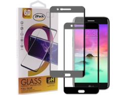 Protector Cristal Templado LG K10 2017 HONGWE. Cobertura Completa Negro