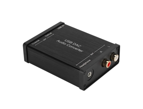 Convertidor de audio digital a analógico Dac Adaptador de audio USB Tarjeta de sonido USB Adaptador de audio inalámbrico Compatible con HURRISE