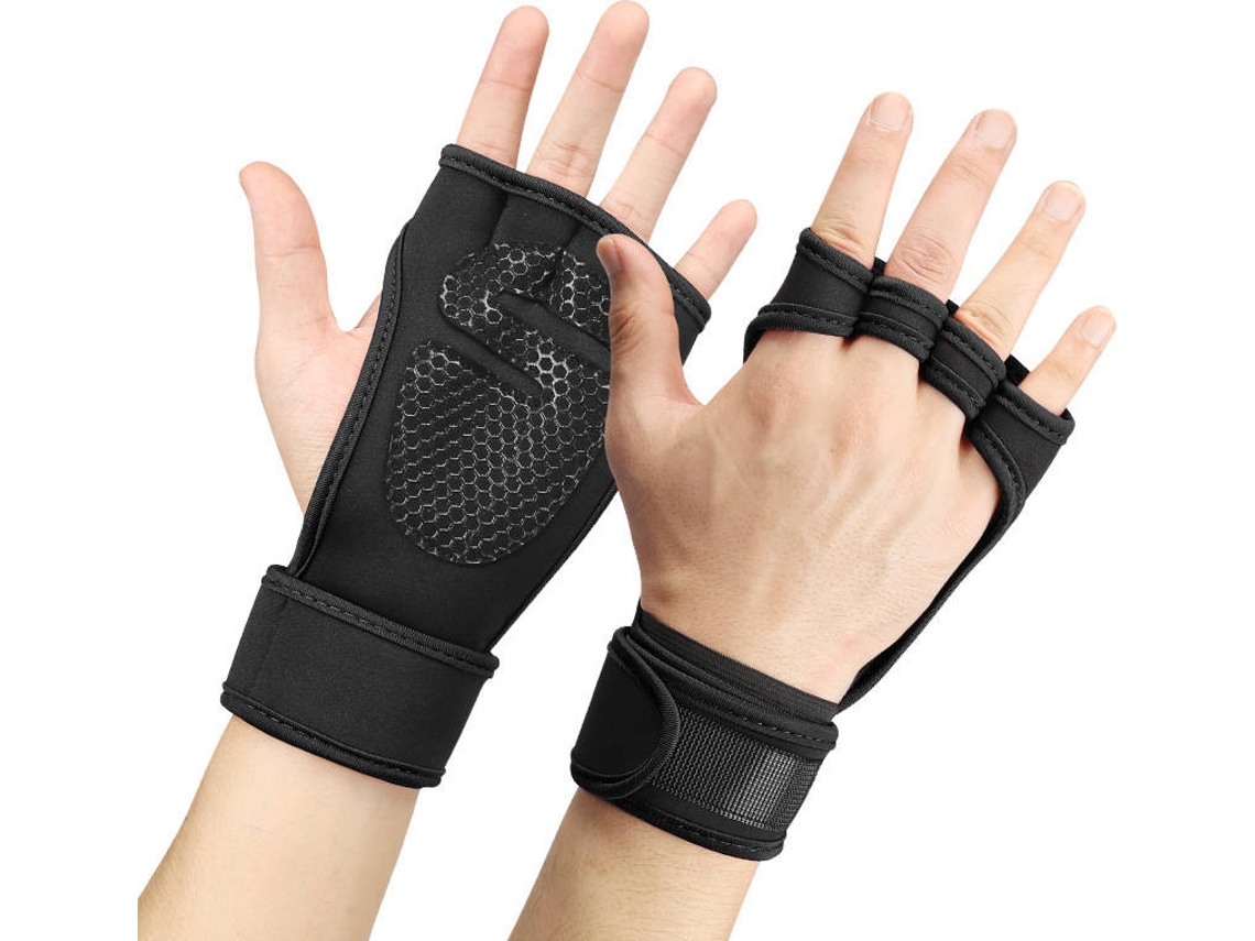 CUICH Guantes De Culturismo Guantes De Levantamiento De Pesas Antideslizantes Fs-001 Negro