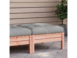 Reposapiés de jardín con cojín de madera maciza Douglas WSD75252