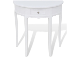 Maison Exclusive - Mesa Consola Semicircular Con Cajón Blanca
