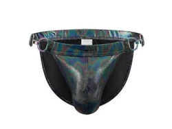 Bañador Sexy De Piel Sintética Brillante Para Hombre Con Hebilla Y Cinturón Para La Playa, El Surf Y La Natación.