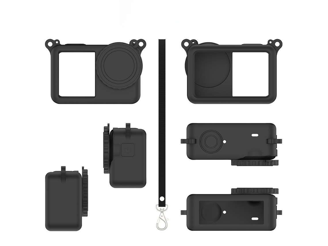 Funda Protectora De Silicona Para Dji Action 6, Suave Y Resistente A Caídas, Con Cordón (negro) Czhhmart