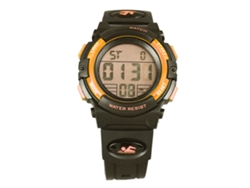 Reloj Digital Infantil, Resistente Al Agua Hasta 50 M, Correa De Pu, Deportivo, Para Exteriores, Luminoso, Dorado.