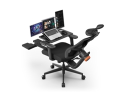 Sillas de oficina Newtral Magich BP 4D con escritorio para portátil y reposapiés, soporte lumbar adaptable y respaldo automático, cómoda silla de oficina - Ofertas especiales