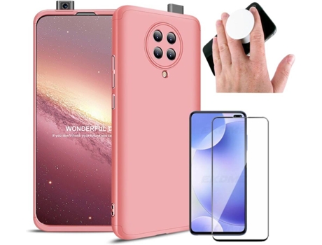Carcasa, Protector y Popsocket Xiaomi Poco F2 Pro Slim armor 360º Rosa