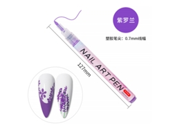 Bolígrafo para decoración de uñas, bolígrafo para puntear uñas, bricolaje, grafito violeta claro, punta de 0,7 mm Yunzii
