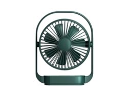 Ventilador De Sobremesa Usb Compacto Y Silencioso Con Luz Led, Recargable Y 4 Velocidades.
