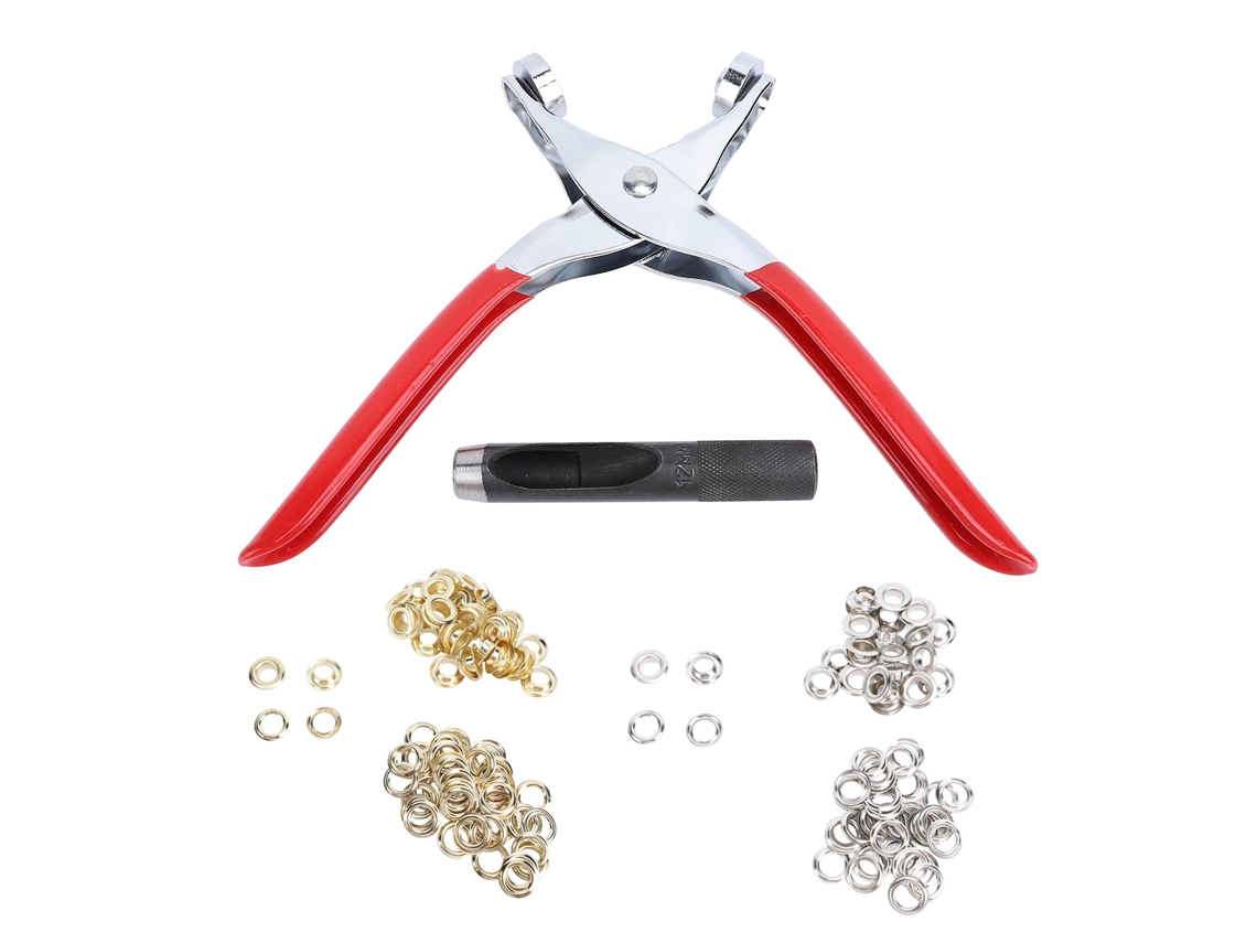 Kit De Herramientas Para Ojales De 12 Mm, Alicates Con 320 Ojales Y Arandelas, Punzón Manual Para Reparaciones.