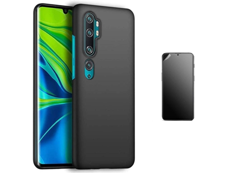 Kit Carcasa y Protector Xiaomi Mi Note 10 Pro Ultimatte Turtleshell Negro