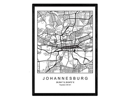 Lámina NACNIC Mapa Johannesurg (A3)