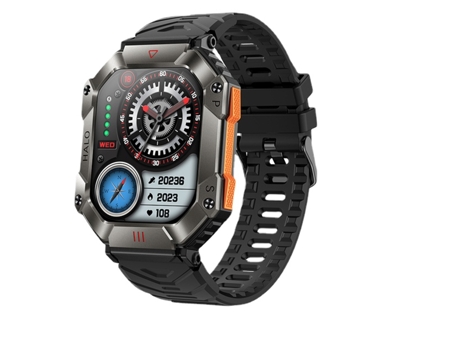 Reloj inteligente para hombre, brújula meteorológica, asistente de voz AI, modo deportivo, aventura al aire libre, resistente al agua, llamada Blue...