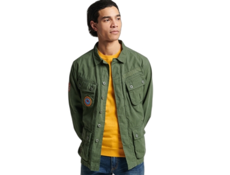 Abrigo para Hombre SUPERDRY (S - Algodón - Multicolor)