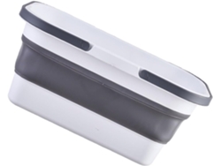Cubo De Fregona Plegable Portátil, 15 L, Plástico Pp Con Asa, Ligero.