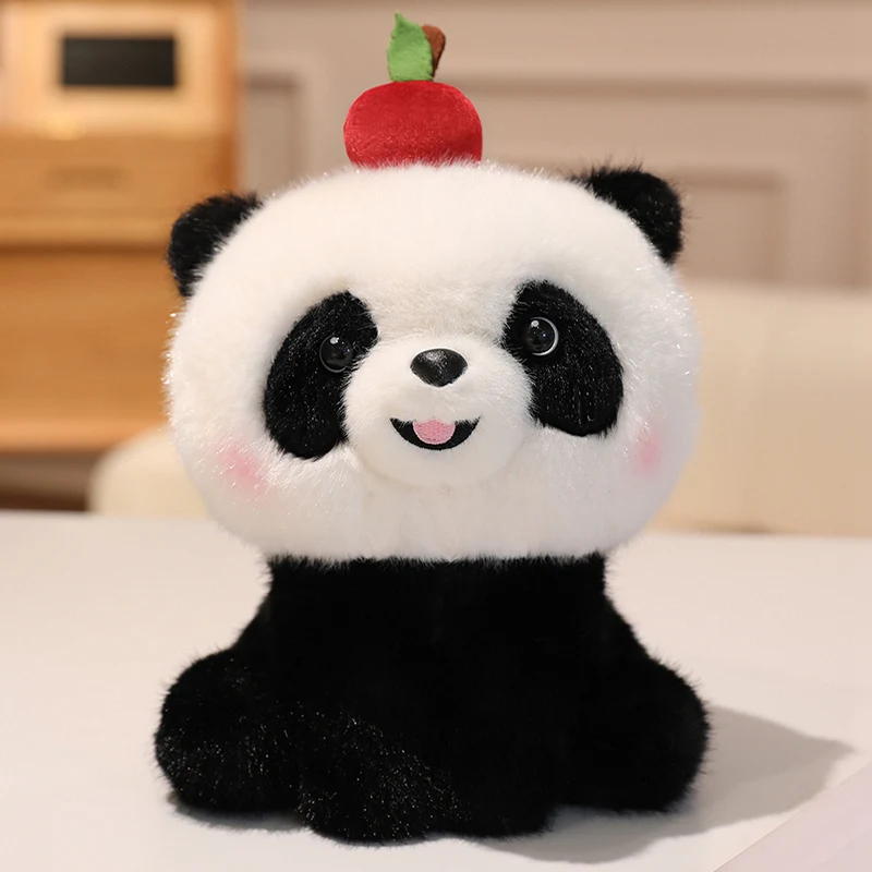 (panda 20cm) Pelúcia De Desenho Animado Sentada, Almofada Para Presente De Aniversário