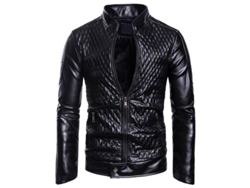 2026-chaqueta De Moto De Cuero Falso Con Cuello Alto Para Hombre Mystdiy