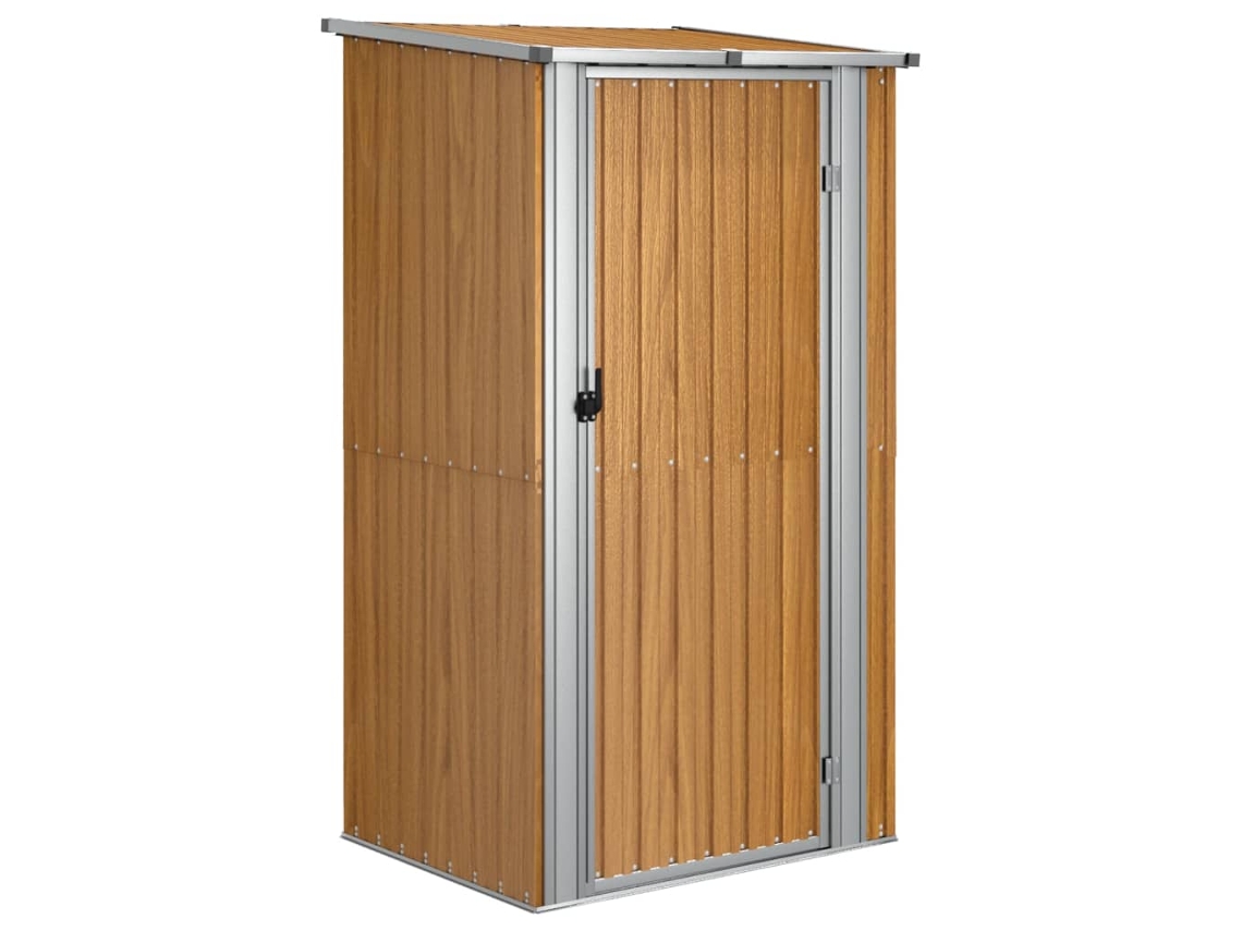 Cobertizo de jardín VIDAXL Marrón Acero (118,5x97x209,5 cm)