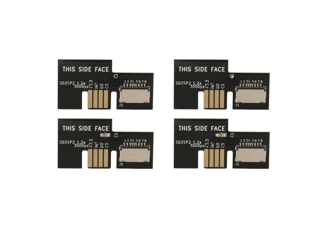 Adaptador de tarjeta de almacenamiento para consola GC SD2SP2, negro, 4 unidades