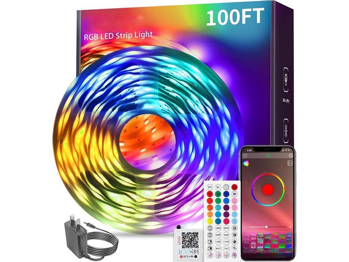 Tira de LED de 30 m con control remoto RGB Bluetooth Smart App Control Siurn