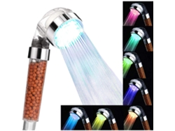 Cabezal de ducha antical, cabezal de ducha LED de siete colores con función de ahorro de agua, Dimensiones: 23,5 x 8 x 6 cm