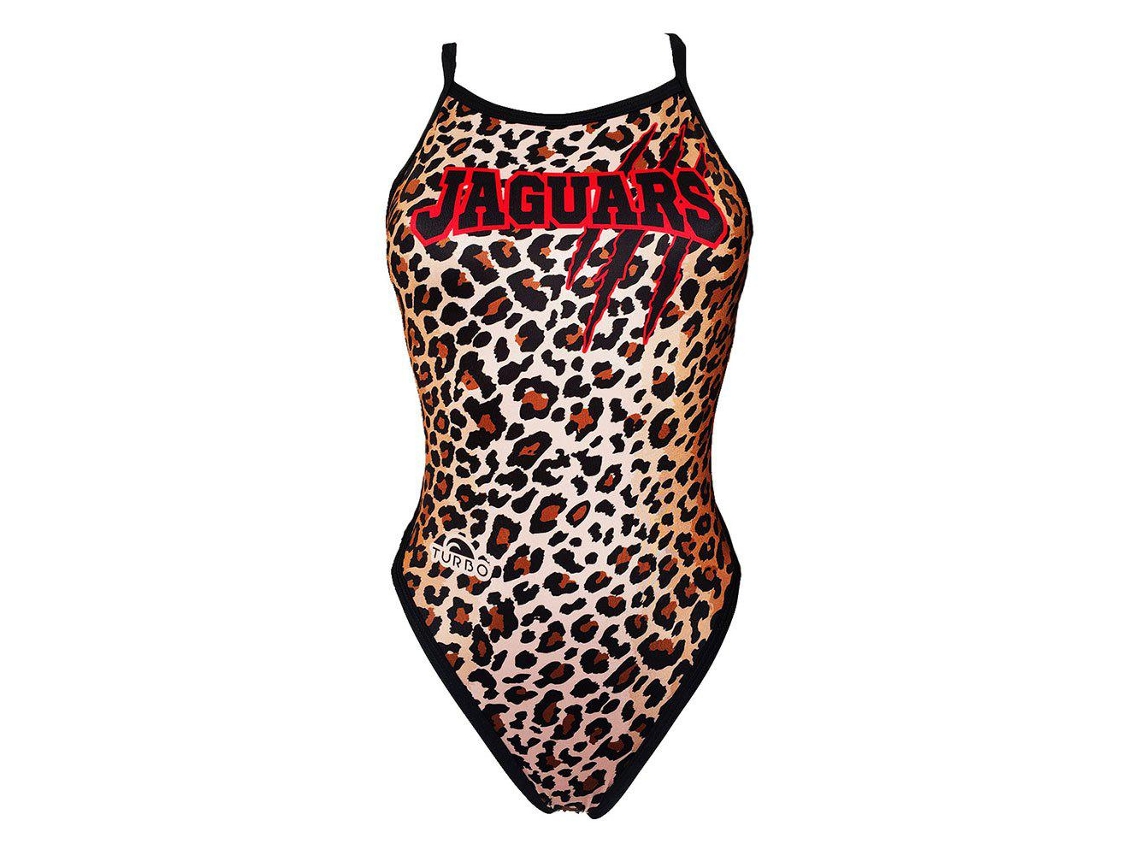 Traje de baño para Mujer TURBO Leo Print Negro para Natacion (L)