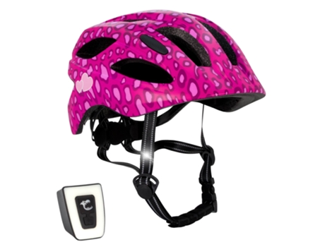 Casco de Bicicleta para Niños CRAZY SAFETY de 6 a 12 años Puntos Rosas Certificado EN1078