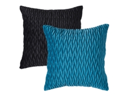 Funda De Almohada Plisada De 2 Piezas - 45 * 45 Cm (Sin Núcleo) - Patrón De Tijeras 74 Azul Patrón De Tijeras 86 # Negro JEIIBRZUI