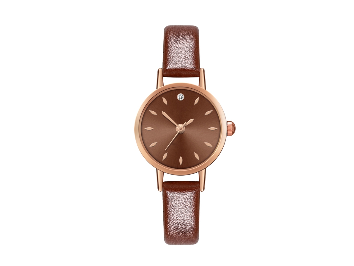 Reloj De Pulsera De Cuarzo Para Parejas (hombres Y Mujeres) Con Correa De Pu, Estilo Moderno, Café Racer