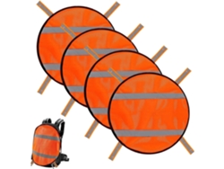 Señalización de seguridad naranja, señalización para red de caza con bandas reflectantes
