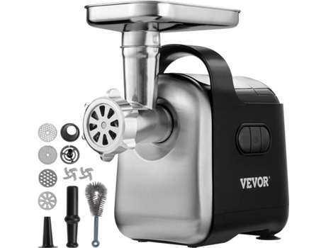VEVOR Picadora de Carne Eléctrica de Alta Resistencia 6.6 Lbs/Min 550 W y Relleno de Salchichas