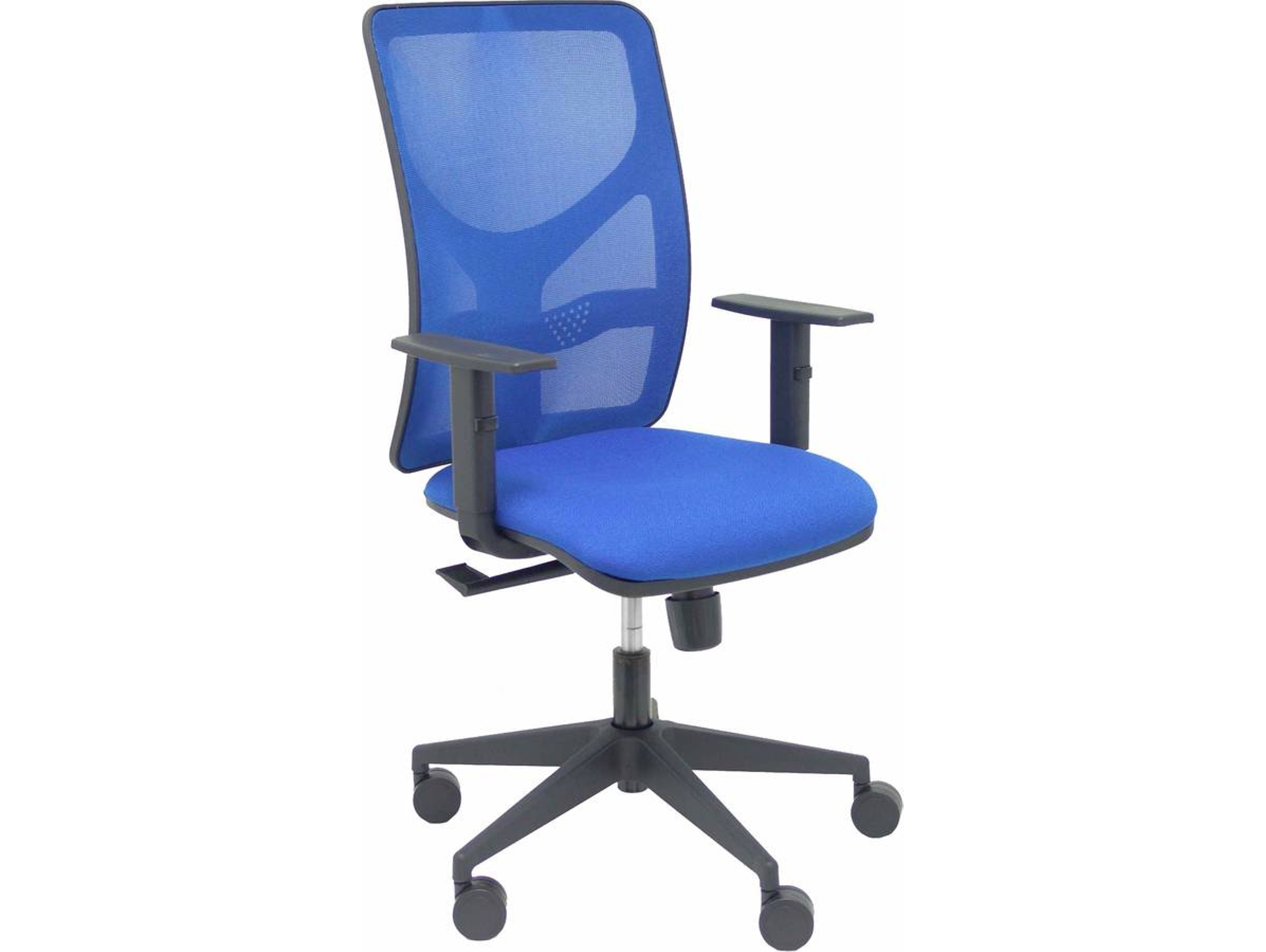 Silla de Escritorio Operativa PIQUERAS Y CRESPO Motilla Azul (Brazos ajustables - Malla y Tejido)