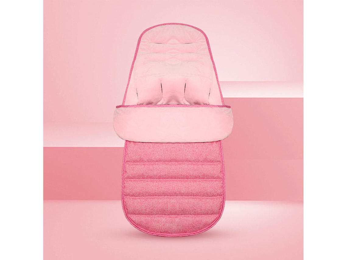 Saco de dormir para cochecito de bebé, cálido y resistente al viento, lavable a máquina (rosa)