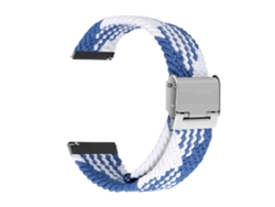 Correa Garmin Forerunner 220 Pulsera Entrazada Solo Loop Ajustable Azul y Blanco