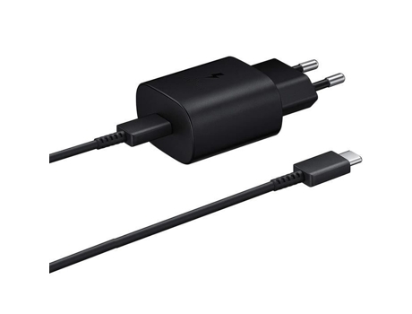 Cargador Adaptador CA Original Ep-Ta800Ebe para Samsung Galaxy A20 con Cable de Carga Tipo C 1 Metro Negro