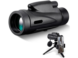 Telescopio monocular 12x50 para adultos, de alta definición, con prisma Bak4, con soporte para smartphone y trípode para USHION.